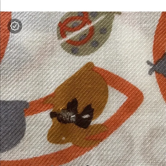 Iconic monogram scarf with coco CC Chanel logo. It measures 68”x28”. - Picture 4 of 9